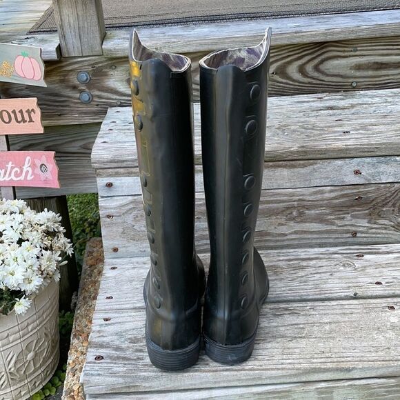 Sam Edelman Xenia Rubber High Rain Boots Shoes Size 10 Waterproof - Picture 6 of 9